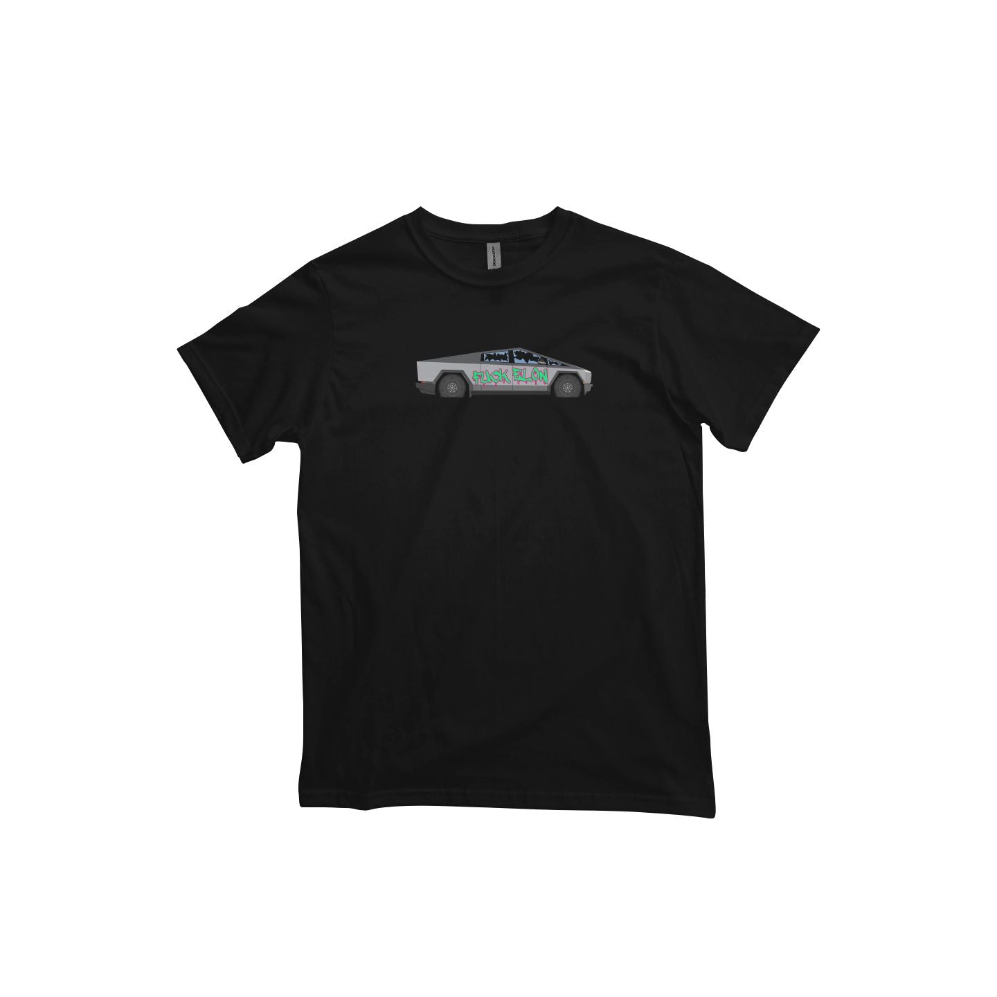 FUCK ELON Busted Cybertruck Organic Unisex Tee