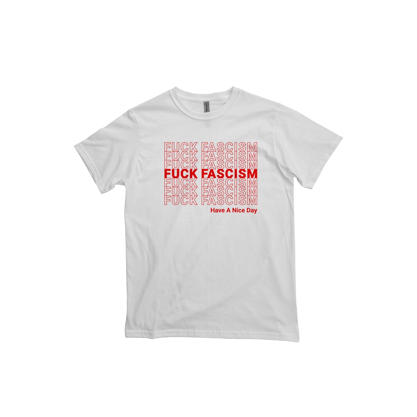 FUCK FASCISM Thank You Organic Unisex Tee