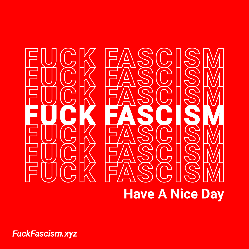 FUCK FASCISM Thank You Organic Unisex Tee