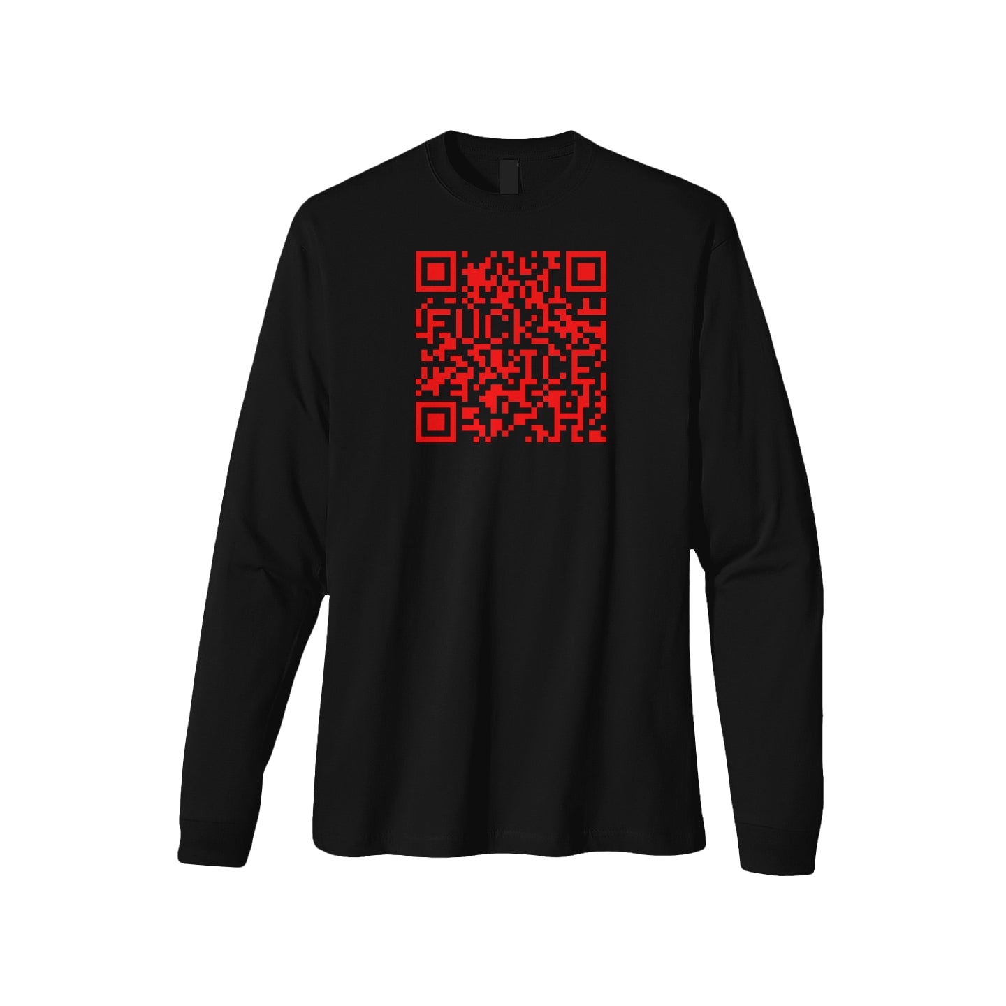 FUCK ICE QR Code Organic Unisex Long Sleeve