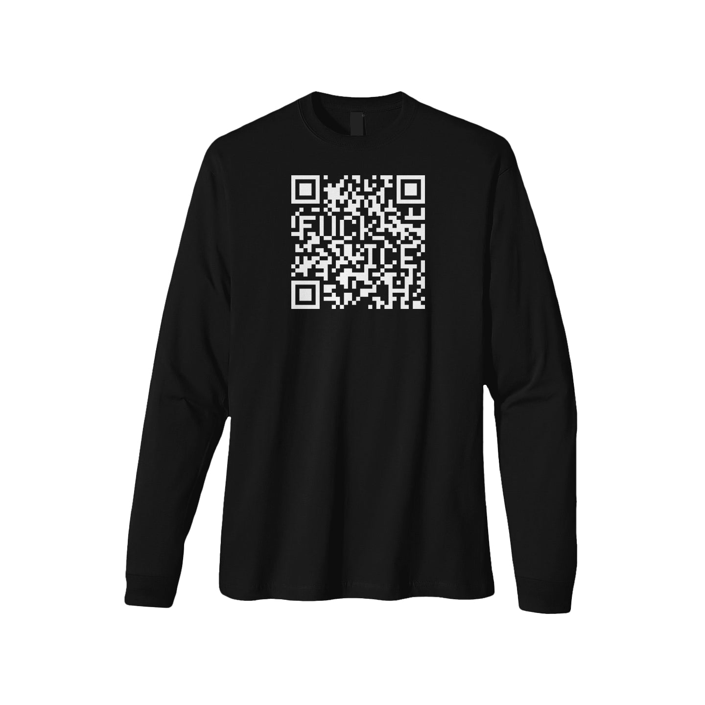 FUCK ICE QR Code Organic Unisex Long Sleeve