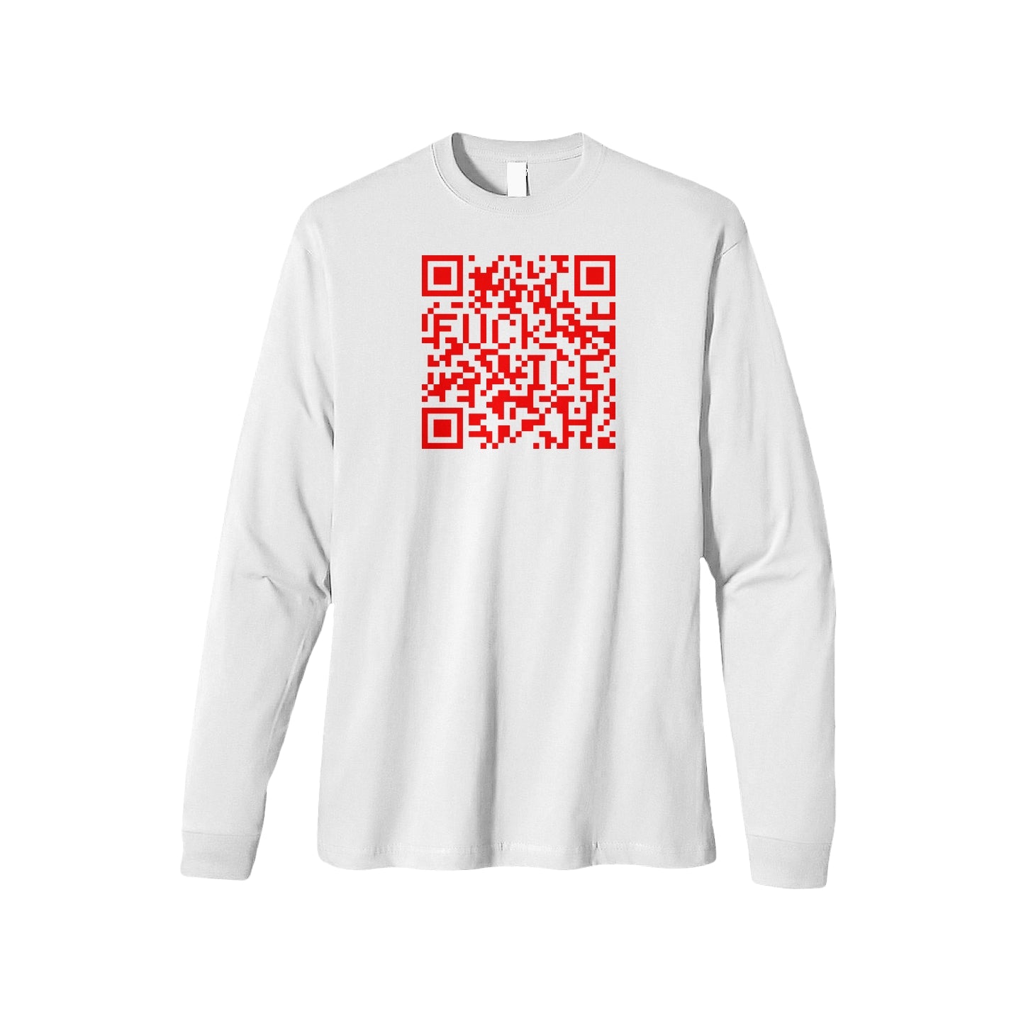 FUCK ICE QR Code Organic Unisex Long Sleeve