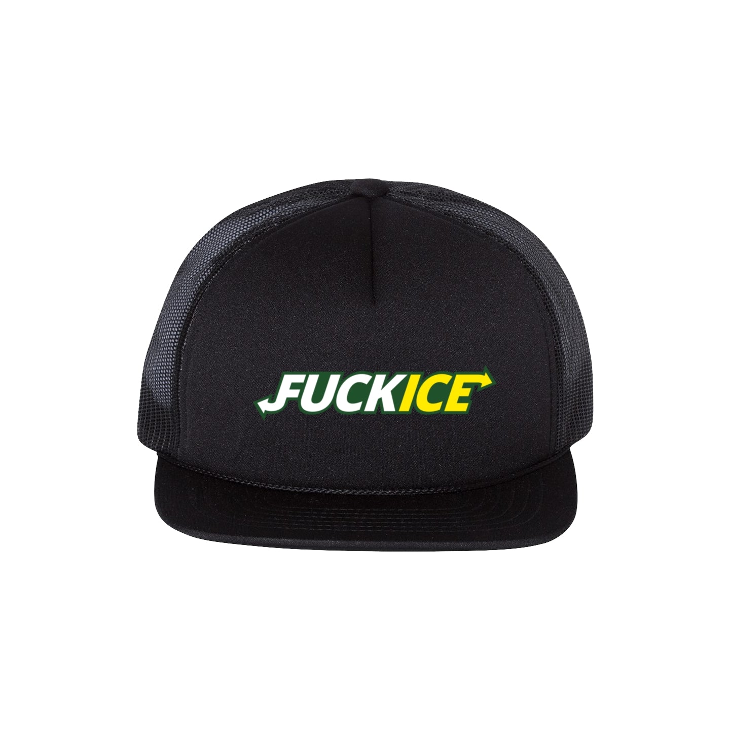 Fuck ICE Sandwiches Foamie Flat Bill Trucker Hat