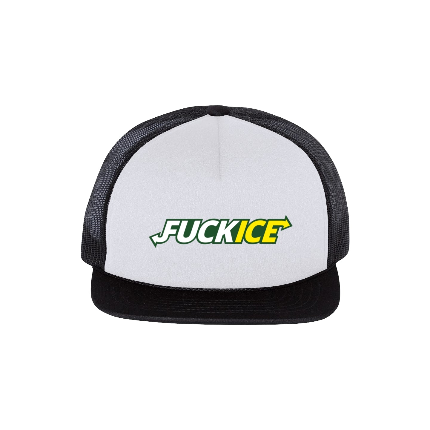 Fuck ICE Sandwiches Foamie Flat Bill Trucker Hat